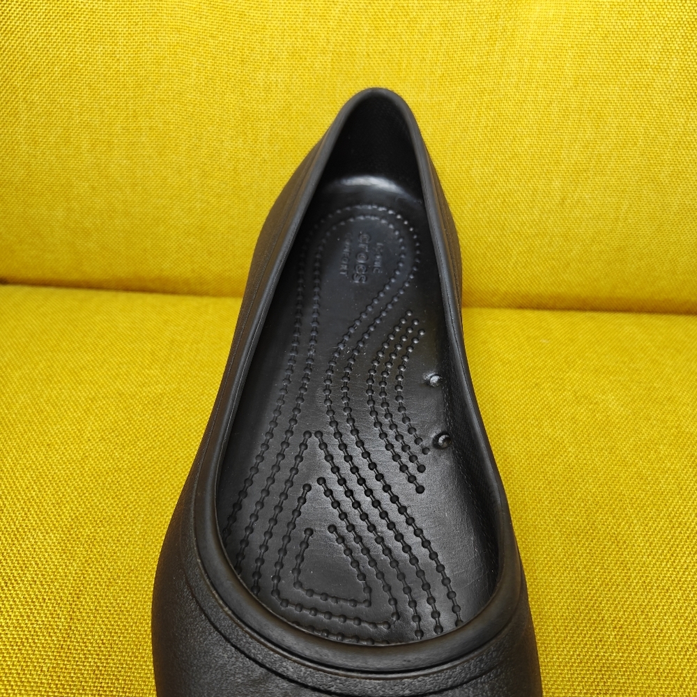 CROCS Kadee Casual Black Slip On Ballet Flats Sandals Womens Size 6 - Picture 6 of 9